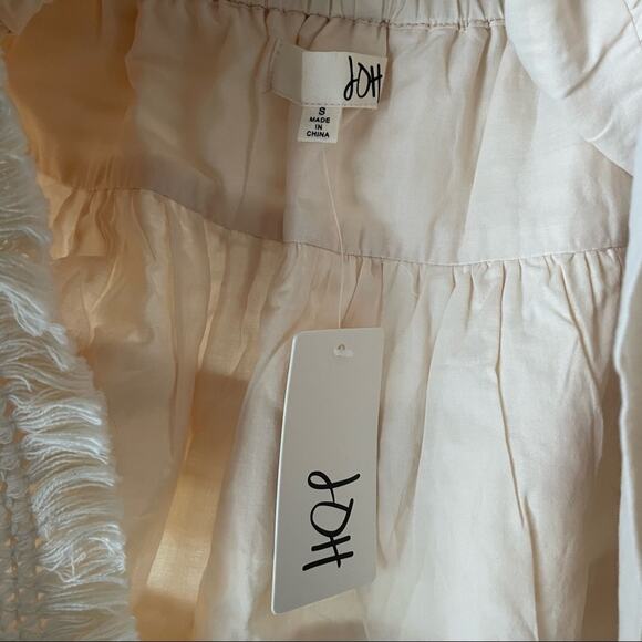 Joh Cream Fringe Skirt Size Small - Picture 3 of 6